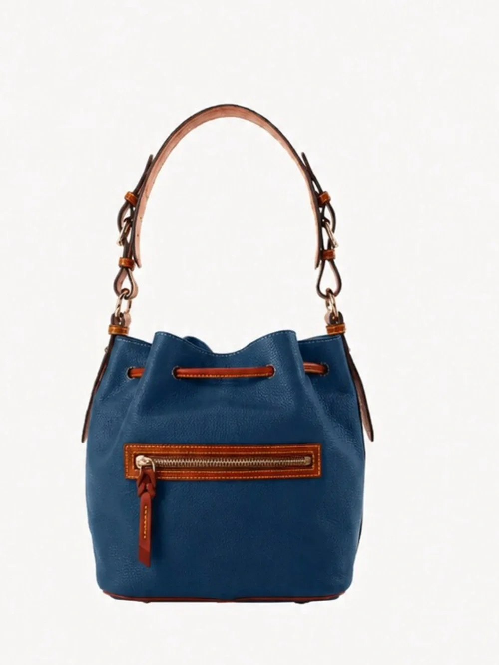 Dooney & Bourke Bucket Drawstring Tasha Midnight Blue EUC